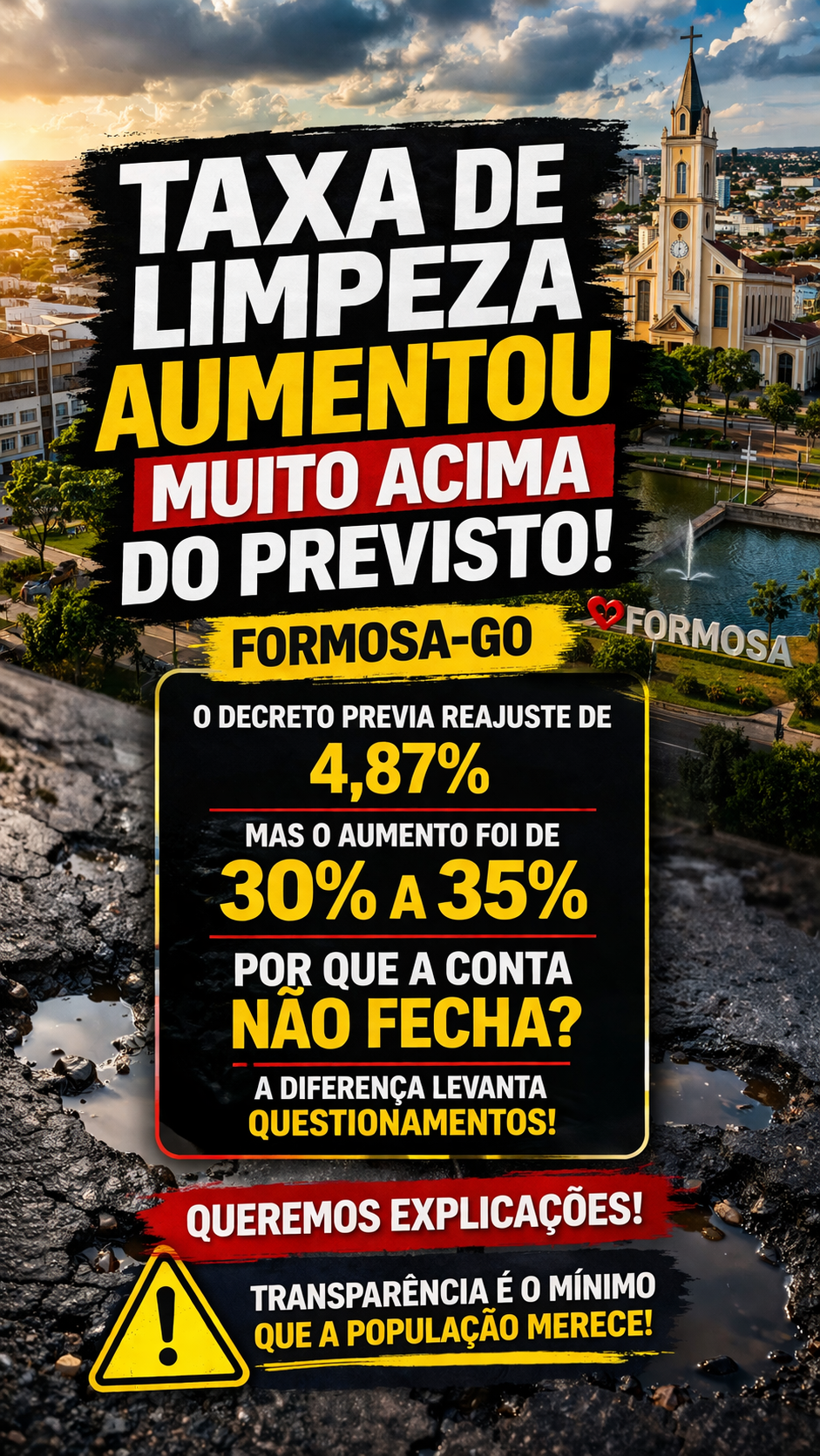 Contra o IPTU Abusivo | Formosa Goiás - Vereador Valdson José