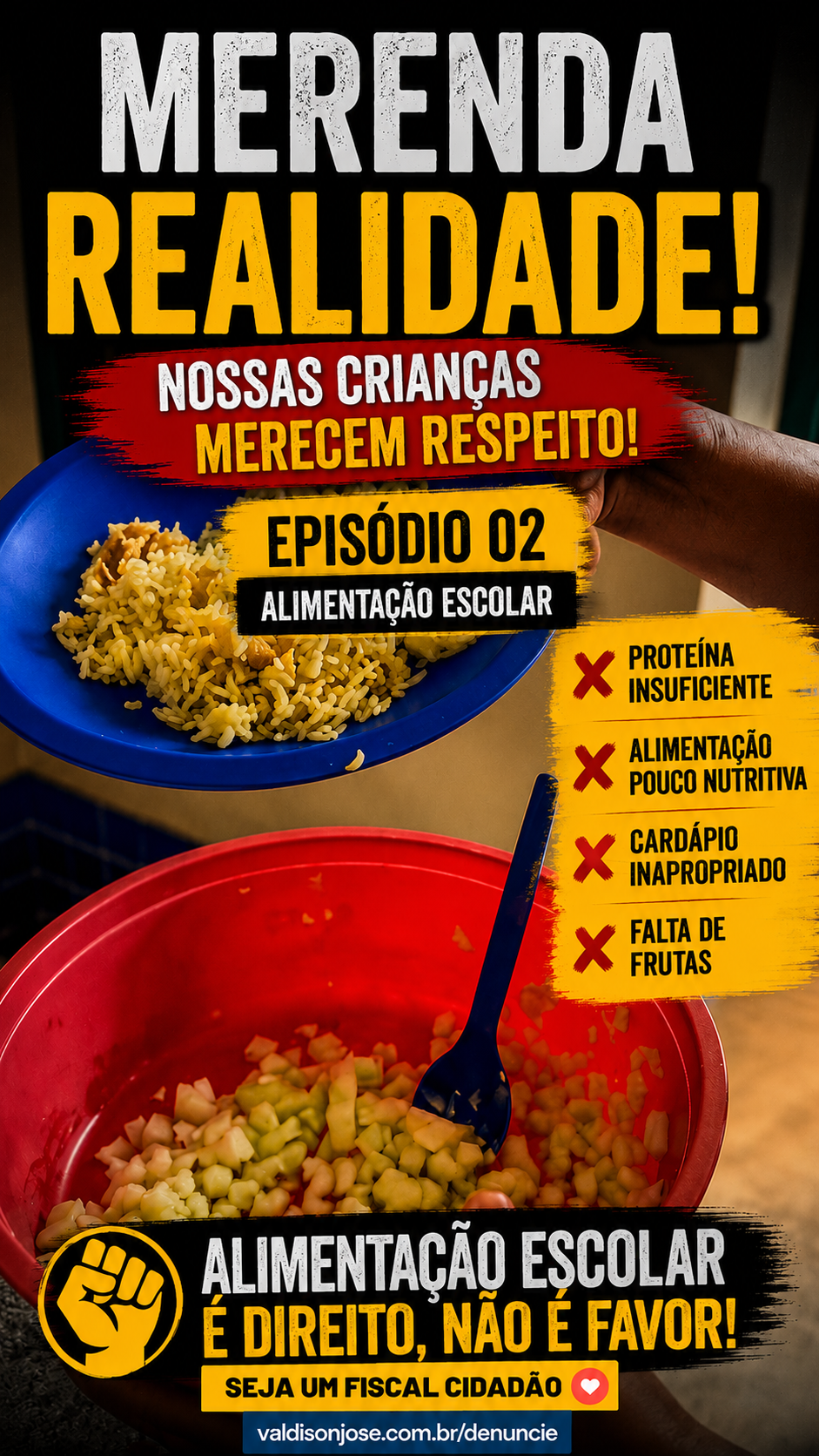 Episódio 02 - Alimentação Escolar, como estão alimentando nossas crianças? | Professor e vereador Valdson José - Formosa Goiás 